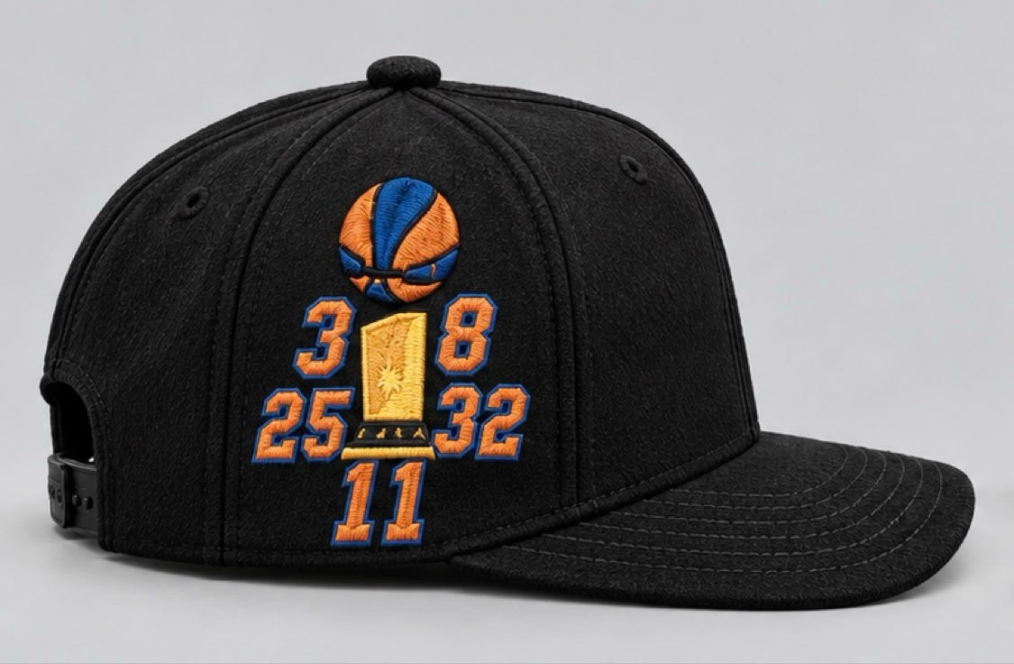 KNY snapback - side (basketball trophy patch)